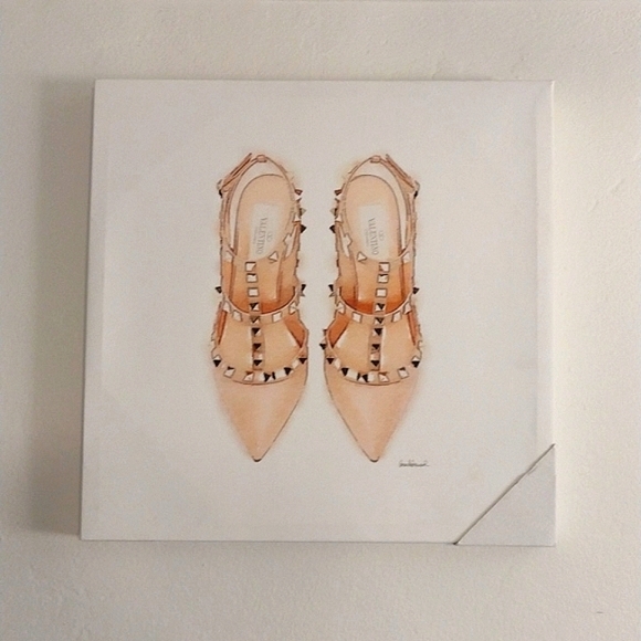 Valentino Luxury Nude Pumps Art Deco Art - Picture 2 of 4